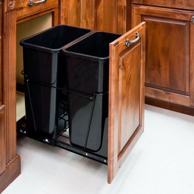 Outstanding Kitchen Cabinet Trash Can Kit Trash Bin Storage Cabinet