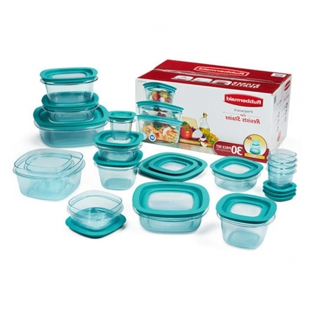Outstanding Premier 30 Piece Plastic Food Storage Container Set Teal Clear Rubbermaid Kitchen Storage Containers
