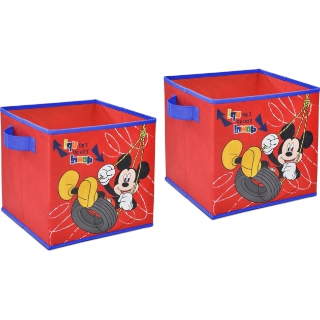 Fascinating Disney Mickey Mouse 2 Pack Storage Cube Walmart Mickey Mouse Storage Bins