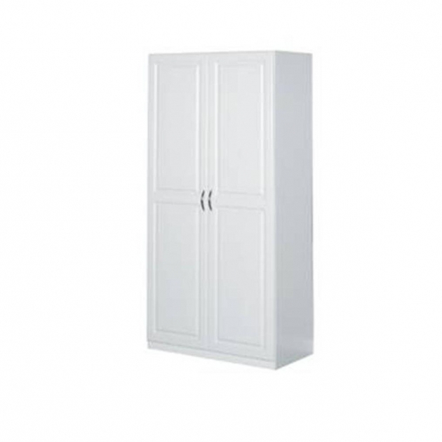 Incredible Closetmaid 36 In Laminated 2 Door Raised Panel Storage Cabinet In White Storage Cabinets With Doors