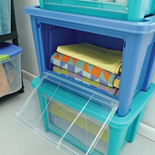 Stylish 220 In L X 175 In W X 151 In H Large Access Organizer In Turquoise Storage Bins