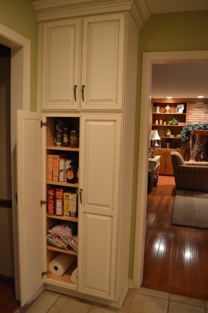 Amazing White Wooden Tall Narrow Pantry Cabinet With 4 Maple Wood Shelves Tall Wood Storage Cabinets With Doors
