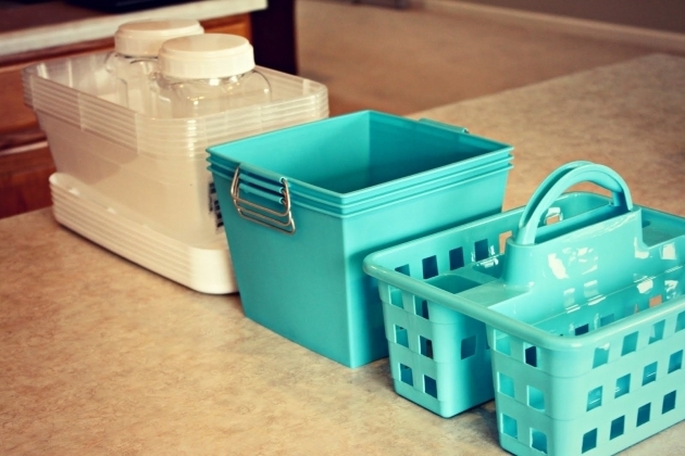 Awesome Organizing Our Home The Bathroom Cabinet Free Printables Dollar Tree Storage Containers