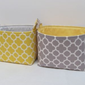 Yellow Fabric Storage Bins Yellow Fabric Storage Bins