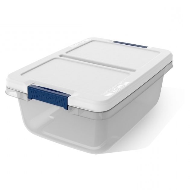 Image of Shop Hefty 15 Quart Clear Tote With Latching Lid At Lowes Hefty Storage Bins