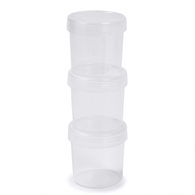 Picture of 500ml Round Containers Set Of 3 Kmart Kmart Plastic Storage Bins