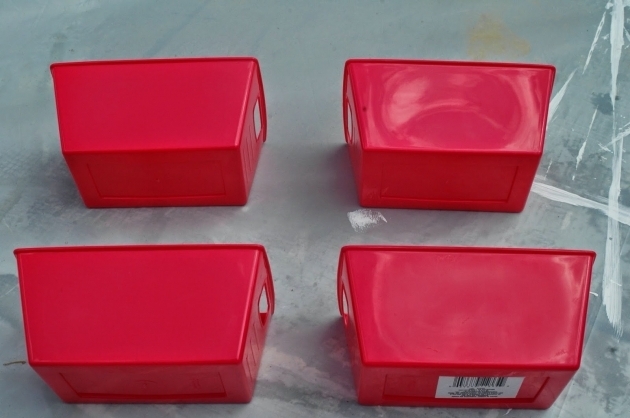 Stunning Dollar Store Storage Container Makeover Little House Of Four Red Plastic Storage Bins