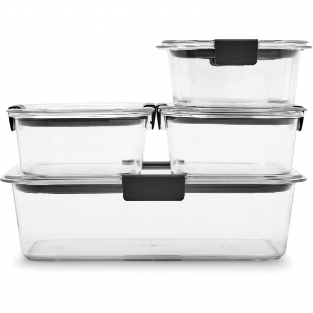 Image of Rubbermaid Brilliance Food Storage Container 10 Piece Set Clear Rubbermaid Brilliance Food Storage Container