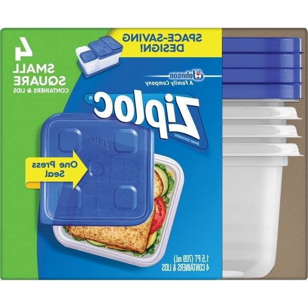 Inspiring Ziploc Brand Container With One Press Seal Small Square 4 Count Ziploc Food Storage Containers